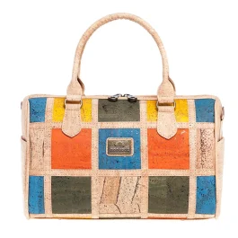 Patchwork Henkeltasche Kork