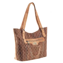 Schultertasche / Shopper Kork „mapa camel“