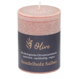 Olivenwachs Duftkerze Sandelholz Salbei