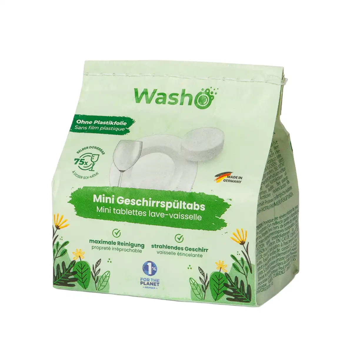 Washo Mini Geschirrspültabs, 75 Stk.