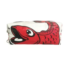 Upcycling Schreibzeug-Etui – Fisch Rot