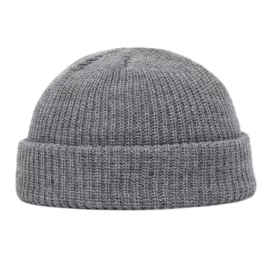 Unisex Beanie Folded Ribbed