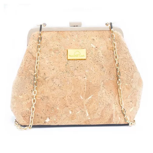 Damen Handtasche / Clutch Kork mit Kette – Bild 2