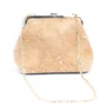 Damen Handtasche / Clutch Kork mit Kette – Bild 3