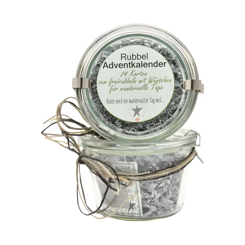 Weckglas Rubbel Adventkalender Wünsche