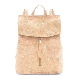 Damen Rucksack Kork Eckig mit Gold Muster