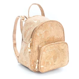 Damen Rucksack Kork mit Gold Muster