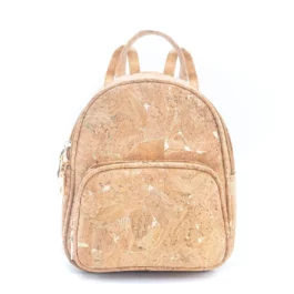 Damen Rucksack Kork mit Gold Muster