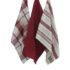 Geschirrtuch-Set Baumwolle Rot/Weiss – Bild 2