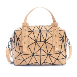 Damen Handtasche Kork Geometric