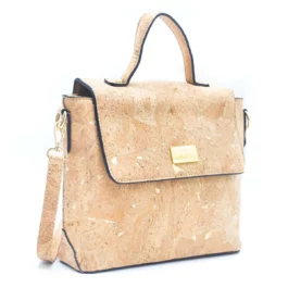 Damen Handtasche Kork mit Gold Muster