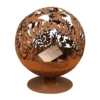 Gartenkamin Feuerball Blumen