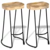 Barhocker Mango Massivholz, 2 Stk. - Image 2