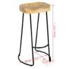 Barhocker Mango Massivholz, 2 Stk. - Image 6