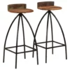 Barhocker Altholz / Stahl, 2 Stk.