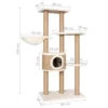 Katzen Kratzbaum Sisal Seegras, 126 cm - Image 7