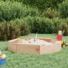 Sandkasten Achteck mit Sitzen Kiefer – Bild 5