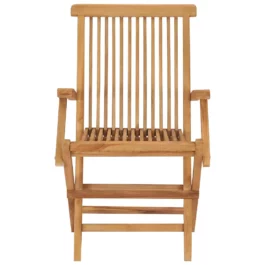 Klappbare Gartenstühle mit Armlehnen Massivholz, 2 Stk.