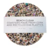 Glasuntersetzer BEACH CLEAN rund aus Meeresplastik