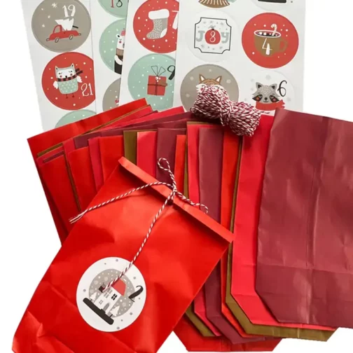 Adventskalender DIY Set rot zum selbst gestalten – Bild 4