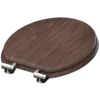 WC-Sitz mit Absenkautomatik Dark Wood – Bild 3