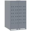 Containerbox Karo Edelstahl grau