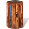 Hocker Altholz Zylinder Vintage