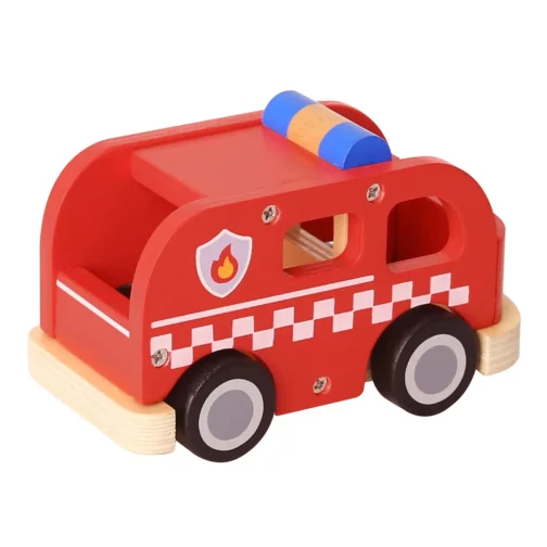 Kinder Feuerwehr Auto aus FSC Holz – Bild 2