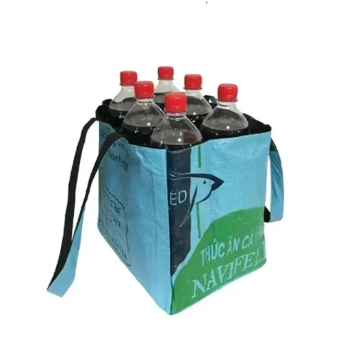 Upcycling Flaschenträger Fisch Blau / Grün - Image 3