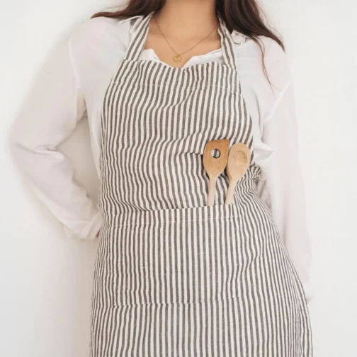 Esmée Kochschürze Louis Beige/Grau – Bild 2