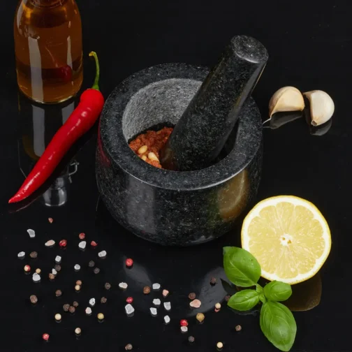 Mörser mit Stössel 12 cm, Granit - Image 2
