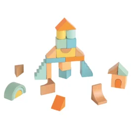 Spielba Wagen mit Bauklötzen