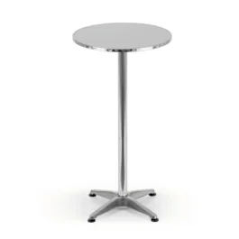 Edelstahl Bartisch klappbar, 115 cm, Silber