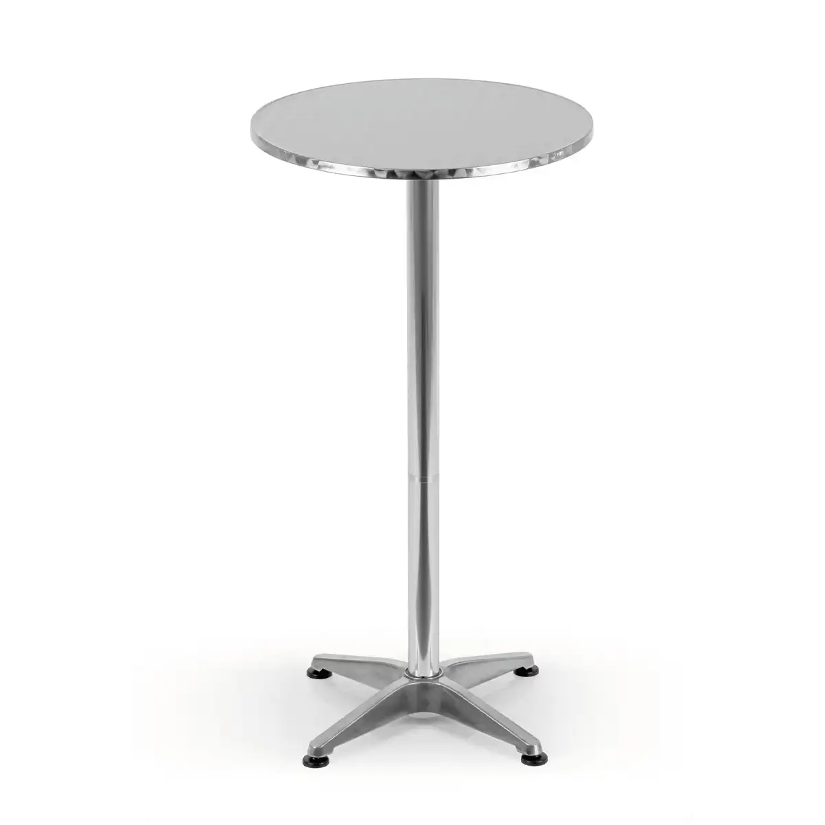 Edelstahl Bartisch klappbar, 115 cm, Silber