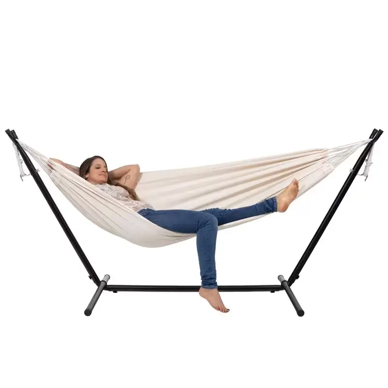 Doppelhängematte mit Gestell Weiss