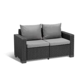California 2er Sofa Graphit – Outdoor Loungesofa