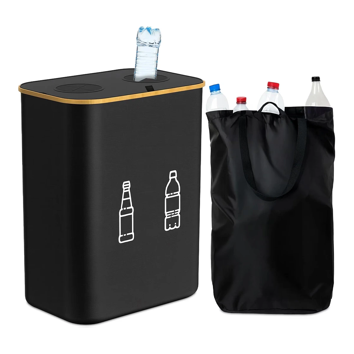 Recyclingbehälter 160 L, 2 Fächer