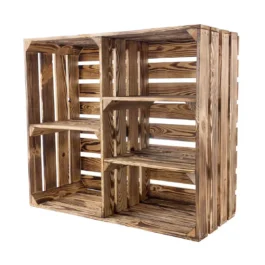 Harassen Regal Vintage geflammt, 77 x 68 cm
