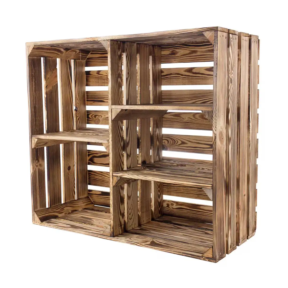 Harassen Regal Vintage geflammt, 77 x 68 cm