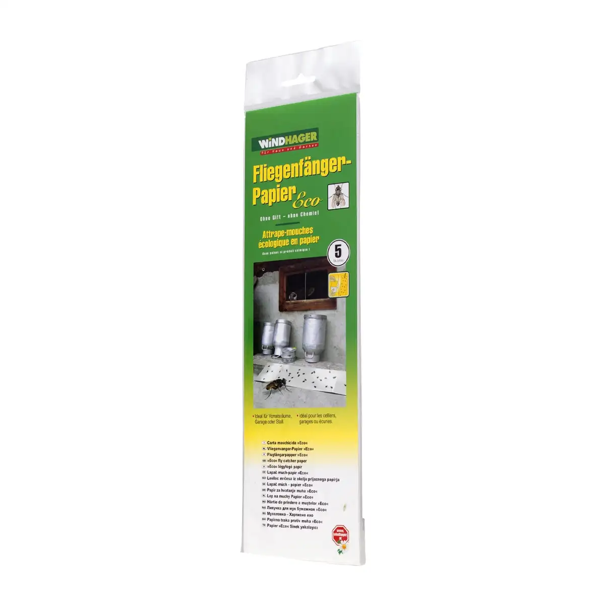 Windhager Eco Fliegenfänger-Papier, 5 Stück